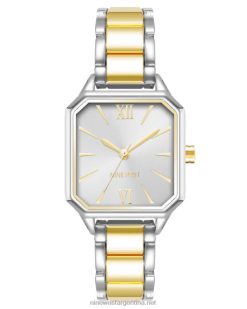 Dos tonos reloj de pulsera con caja cuadrada Nine West 0DDT02872
