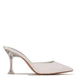 encaje blanco mules con punta puntiaguda Nine West 0DDT0739