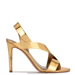 espejo de bronce metalizado sandalias de vestir itzel Nine West 0DDT01838