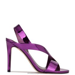 espejo morado metalizado sandalias de vestir itzel Nine West 0DDT01837