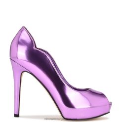 espejo morado metalizado zapatos de tacón peep toe hilare Nine West 0DDT01852