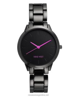 gris metalizado reloj de pulsera de bronce de cañón Nine West 0DDT02875