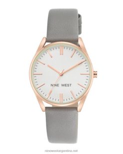 gris reloj con correa clasica Nine West 0DDT02902