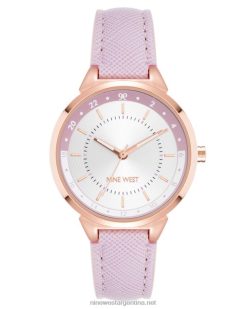 lavanda reloj con correa saffiano Nine West 0DDT02871