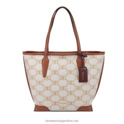 logo dorado/marrón bolsa de esmeril Nine West 0DDT02720