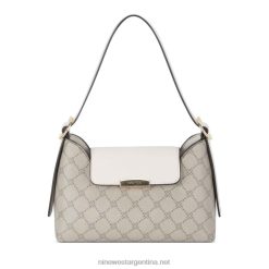logotipo beige/leche bolsa de hombro con solapa effie Nine West 0DDT02788