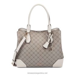 logotipo beige/leche bolso de mano de la jet set de brooklyn Nine West 0DDT02817