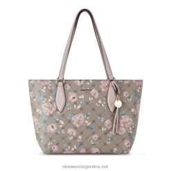 logotipo floral bolso shopper pequeño con cachemira Nine West 0DDT02126