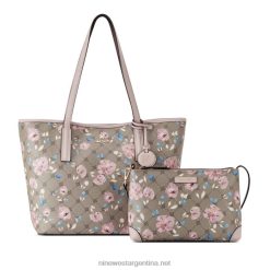 logotipo floral delaine bolso tote 2 en 1 Nine West 0DDT02135
