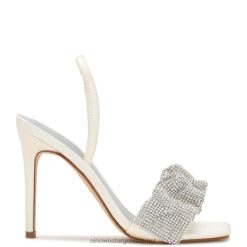marfil satinado sandalias con tacón taray Nine West 0DDT01859