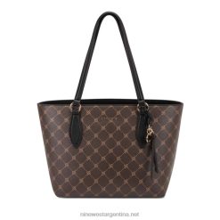 marrón/negro bolso shopper pequeño con cachemira Nine West 0DDT02709