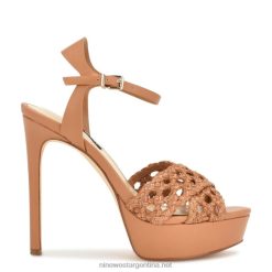 medio natural sandalias grecia con plataforma Nine West 0DDT0154