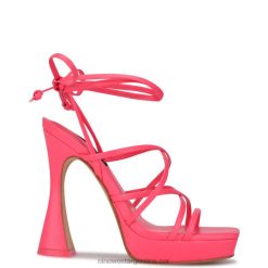 miami rosa sandalias ailey con plataforma cruzada en el tobillo Nine West 0DDT0638