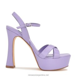 morado claro sandalias iriv con plataforma Nine West 0DDT0187