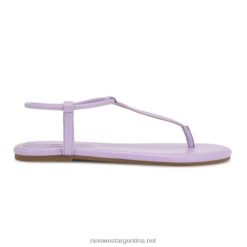 morado claro sandalias planas bassie Nine West 0DDT023