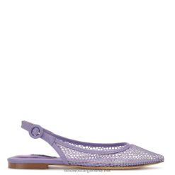 morado/transparente zapatos planos con tira trasera de malla Brandid Nine West 0DDT02304