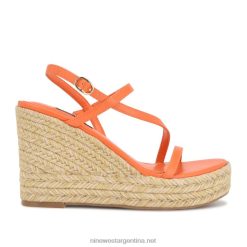 naranja sandalias con cuña tipo alpargata jills Nine West 0DDT01132