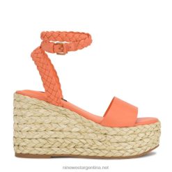 naranja sandalias con cuña tipo alpargata Keily Nine West 0DDT0752