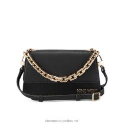 negro anais mini bandolera con solapa Nine West 0DDT02413