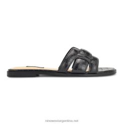 negro azabache sandalias germani planas Nine West 0DDT032