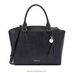 negro bolso satchel jet set cachemira Nine West 0DDT02785
