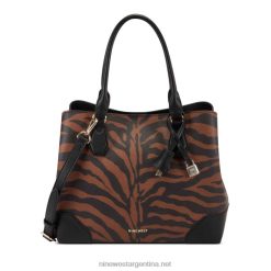 negro/bronceado bolso de mano de la jet set de brooklyn Nine West 0DDT02749