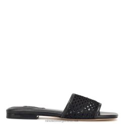negro mends sandalias planas tejidas Nine West 0DDT060