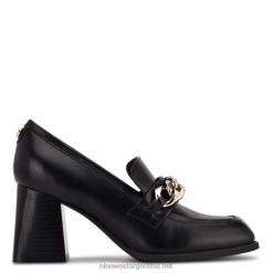 negro mocasines con tacón Zynga Nine West 0DDT01235