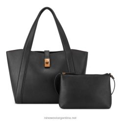 negro Morely bolso tote 2 en 1 Nine West 0DDT02122