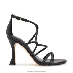 negro sandalias Besasy con tiras Nine West 0DDT0147