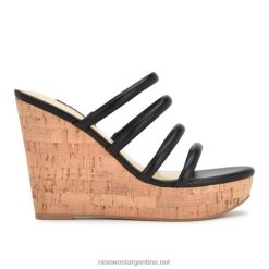 negro sandalias con cuña tipo alpargata haloway Nine West 0DDT0666