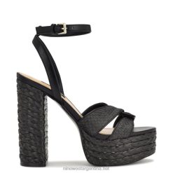 negro sandalias con plataforma tejida Hayya Nine West 0DDT0200