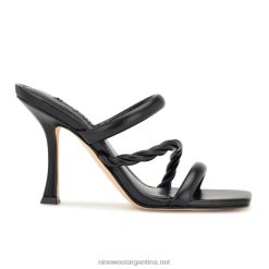 negro sandalias con tacón yester Nine West 0DDT0834