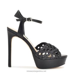 negro sandalias grecia con plataforma Nine West 0DDT0155
