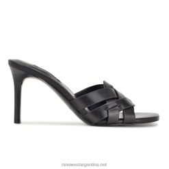 negro sandalias linette con tacón Nine West 0DDT0131