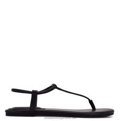negro sandalias planas bassie Nine West 0DDT094