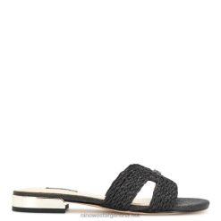 negro sandalias planas Irene Nine West 0DDT064