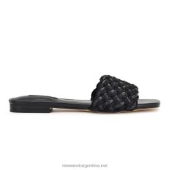 negro sandalias planas Maci Nine West 0DDT08