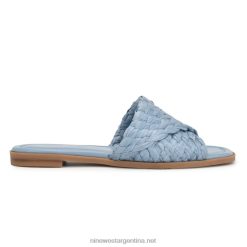 niebla azul sandalias planas Havah Nine West 0DDT050
