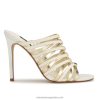 platino blanco sandalias con tacón must Nine West 0DDT01703