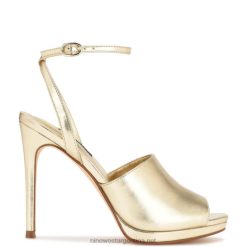 platino sandalias con correa al tobillo Nine West 0DDT0358