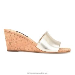 platino sandalias con cuña Kerina Nine West 0DDT0656