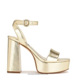 platino sandalias con plataforma Nine West 0DDT01760