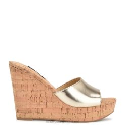 platino sandalias herden con cuña Nine West 0DDT0195