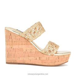 platino sandalias Kalani con cuña Nine West 0DDT0742