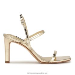 platino sandalias Olah con tira trasera y tacón Nine West 0DDT01715