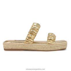 platino sandalias planas tipo alpargata pavo real Nine West 0DDT043
