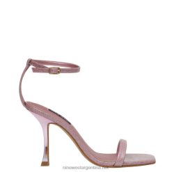 purpurina rosa sandalias con correa en el tobillo Nine West 0DDT0412