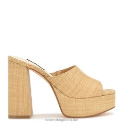 rafia natural sandalias con plataforma Jilie Nine West 0DDT0255