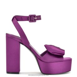 raso morado sandalias con plataforma rippa Nine West 0DDT01770